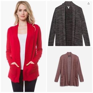 Warm cozy open face Womens medium cardigan bundle